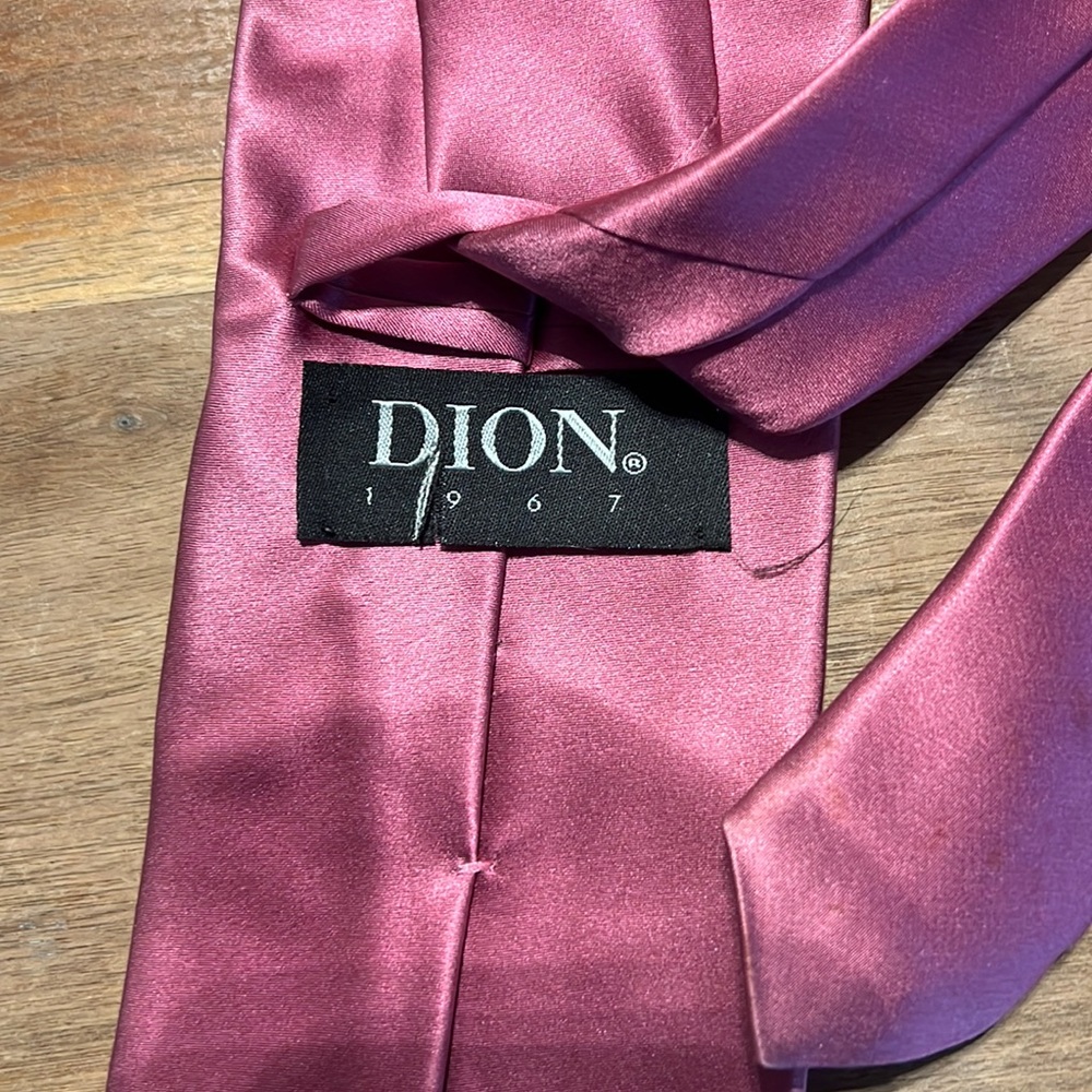 Pink silk tie